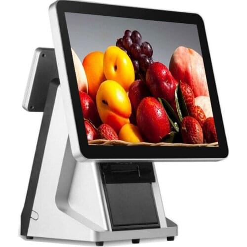 Hot sales POS system with built-in printer VFD 15 inch touch screen POS terminal for retailers POS machine