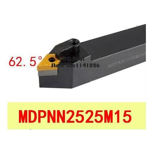 MDPNN2525M15 Metal Lathe Cutting Tools,CNC Turning Tool,Lathe Machine Tools, External Turning Tool Type MDPNN 25*25*150mm