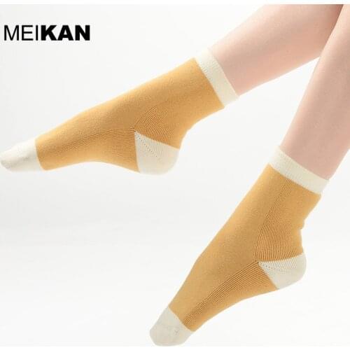MKJC1807B Meikan High Quality Womem Morandi Color Half Terry Cotton Socks Thicken Breathable Soft And Warm for Winter