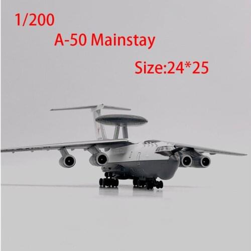 Plastic Airplane Model 1/200 A-50 Mainstay Aircraft Early Warning Aircraft Plane Adult Collection Statc Display Toys for Boys