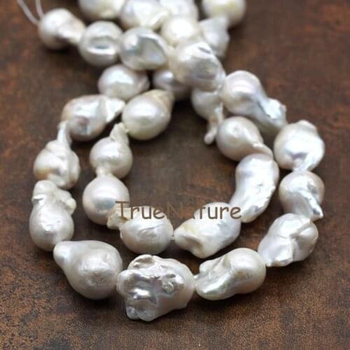 Fashion Baroque Natural Freshwater Pearl Beads Irregular Shape Pear Loose Beads Full Strands 10 Pieces 15*23 mm BE5649