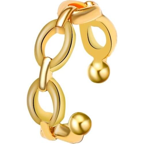 Fashion Earrings Geometric Chain Shape Clip Earrings For Women Earing Without Hole Jewelry Fake Earring Single Ear Earring J1517