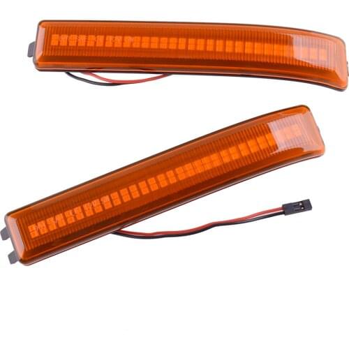 Pair Sequential LED Orange Lens Side Mirror Signal Marker Light Fit For Ford F-150 Lincoln Mark LT 9L3Z-17E748-AA 9L3Z-17E749-AA