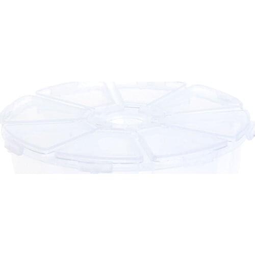 8 Slot Plastic Jewelry Box Bead Nail Storage Tool Container Craft Organizer Case 91AF