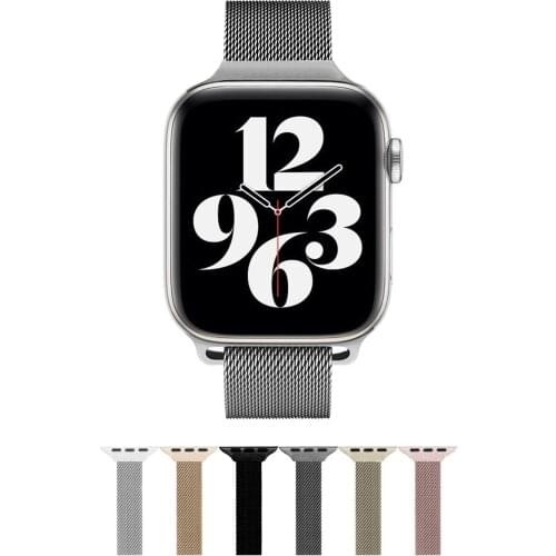 Strap For Apple Watch Band 44mm 40mm IWatch 42mm 38mm Stainless Steel Metal Bracelet Magnetic Loop Series SE 6 5 4 3 2 1 Magnet