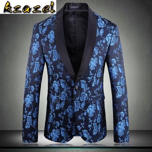 Azazel Men Blazer Luxury Jacquard Mens Party Blazers Costume Singer Man Fashion Casual Slim Fit Wedding Blazers For Men 5XL