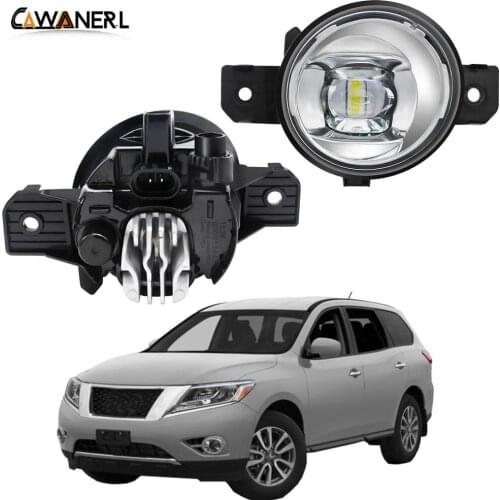LED Fog Light Assembly 30W 8000LM Car Driver + Passenger Lens Fog Light DRL H11 12V For Nissan Pathfinder 2013 2014 2015 2016