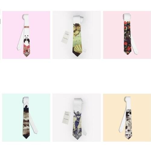 As a gift fashion British style creative lion pattern tie for party Groom tie bag packing 1pc FSJ01