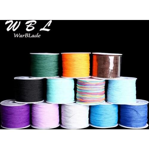 WarBLade 0.8MM Cotton Nylon Cord Thread Cord String Strap DIY Rope Bead Braided Necklace Bracelet Jewelry Making Accessories 55m
