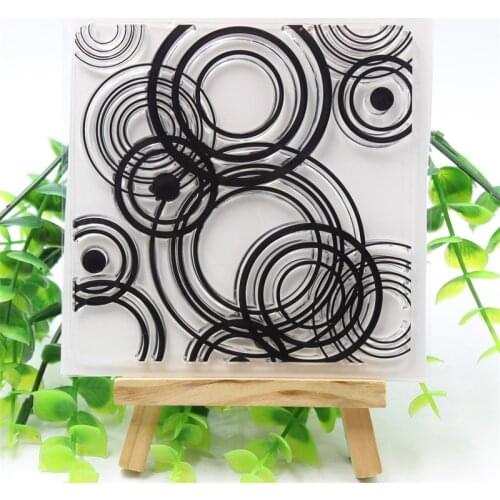 YPP CRAFT Circle Ring Transparent Clear Silicone Stamps for DIY Scrapbooking/Card Making/Kids Fun Decoration Supplies 420