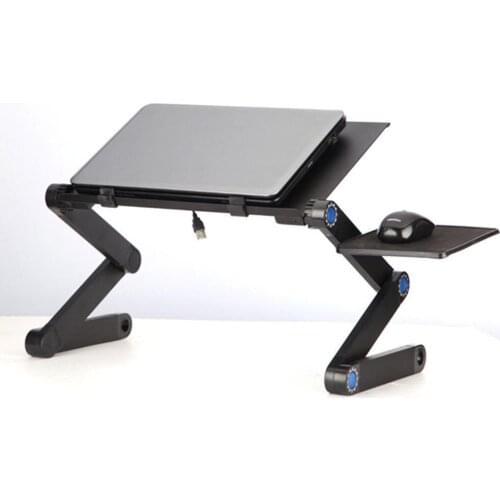 1pcs Aluminium Alloy Laptop Desk Folding Portable Laptop Table Notebook Desk Table Stand Bed Sofa Desk Tray Book Holder