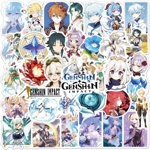 10/30/50PCS Genshin Impact Anime Game Stickers For Kids Laptop Luggage Skateboard Phone Car Wall DIY Cartoon Sticker Decals Toys