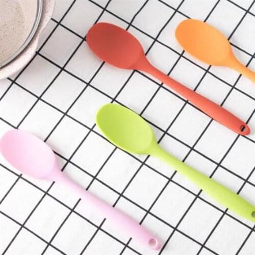 4pcs Silicone Spoon Long Handle Ice Cream Cake Scraper Spatula Heat Resistant Food Serving Scoop Kitchen Cookware