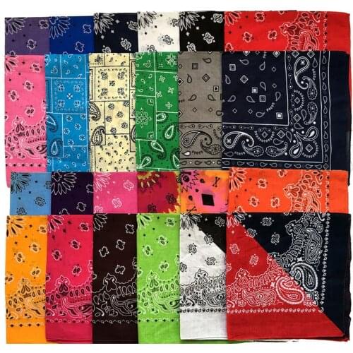 600pcs/lot mixed color hip-hop bandanas men/women head scarf Scarves multi colour Kerchief/Paisley bandanas 40 color for choose