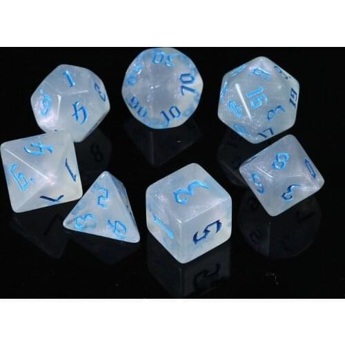 7 Pcs/set Resin Polyhedral Dices Desktop Table Board Game Props