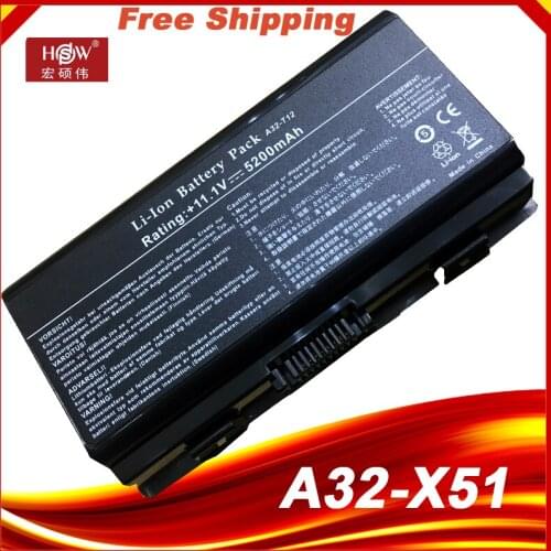 HSW battery for Asus T12C T12Er T12Fg T12Jg T12Ug X51H X51L X51R X51RL X58 X58C X58L X58Le A31-T12 A32-T12 A32-X51 bateria akku