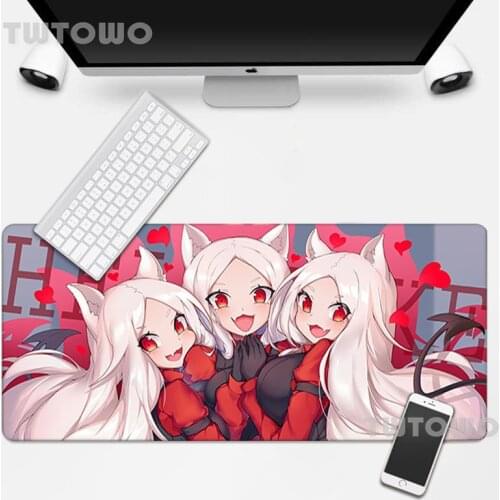 Helltaker Anime Boy Gift Mousepad Gaming MousePad Desk Mat Mouse Mat Keyboard Pad Natural Rubber Laptop HD Custom Mice Pad