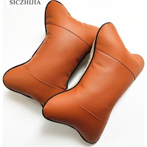 PU leather car seat breathable headrest for Mitsubishi ASX/Outlander/Lancer Evolution/Pajero/Eclipse/Grandis