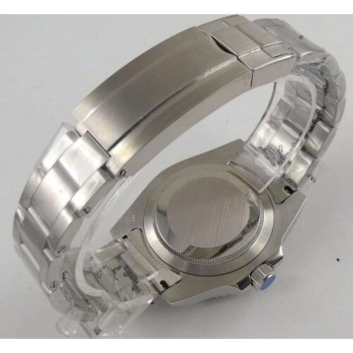 New 21.3mm Stainless Steel Oyster Watch Bracelet Deployment Bukle Fit 43mm Mens Automatic Wristwatch
