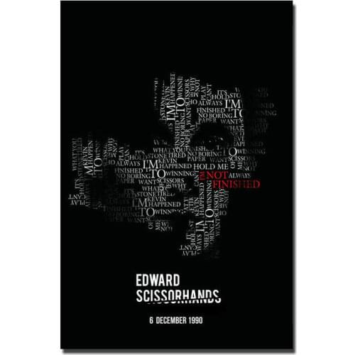 EDWARD SCISSORHANDS Movie Silk Poster Wall Sticker Decoration Gift