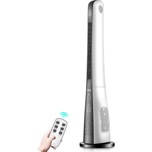 Electric fan household tower fan floor fan shaking head timing dormitory tower vertical silent leafless desktop circulation fan