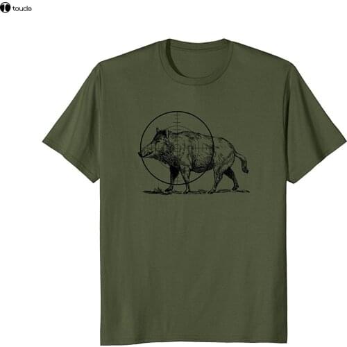 2019 New Brand Cheap Sale 100 % Cotton Ferel Pig Boar Hunter Wild Javelina T-shirt Graphic Shirts