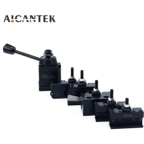 6Pcs/Set 250-000 Wedge GIB Cuneiform Type Quick Change Toolpost Tool Holder With 6-9" Lathe Swing 250-001/002/004/007/010