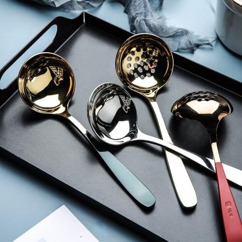 Creative Stainless Steel Slottd Spoons Stirring Teaspoon Dessert Dinner Soup Spoons Ice Cream Fruit Spoon Cultery Tableware