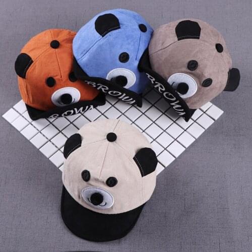 Cute Caps Toddler Hat Cartoon Bear Baby Girls Boys Kids Sun Hats 0-24 months Spring Newborn Photography Props Cap