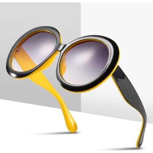 Fashion Vintage Sunglasses for Women Round Glasses for Men Large Frame Driving Sun Glasses Retro Candy Colorful Shades UV400