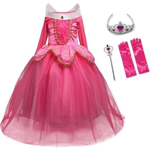 Fancy Girl Princess Dress up Party Costume Cosplay Long Dress Halloween Birthday Party Kids Clothes 8 10 Years