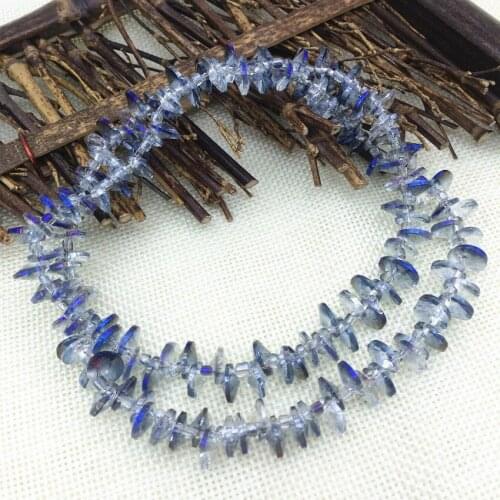 New arrival electroplated blue bicone crystal glass 4*8mm spacers accessories fashion jewelry making diy findings 140pcs B2858