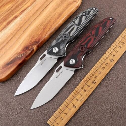 Portable tactical quick-opening folding knife High hardness and sharp D2 blade G10 handle Outdoor hunting self-defense EDC tool