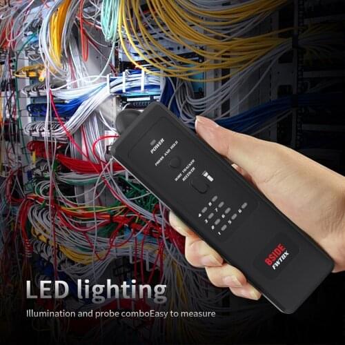 Professional Draht Tracker FWT8X RJ11 RJ45 Ethernet LAN Kabel Tester Linie Finder Dual-Modus Netzwerk Finder mit LED Lighting