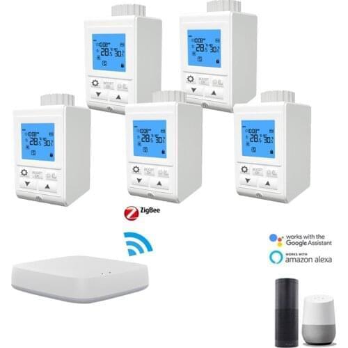 Zigbee Programmable Thermostat Timer TRV Radiator Valve Actuator Temperature Controller