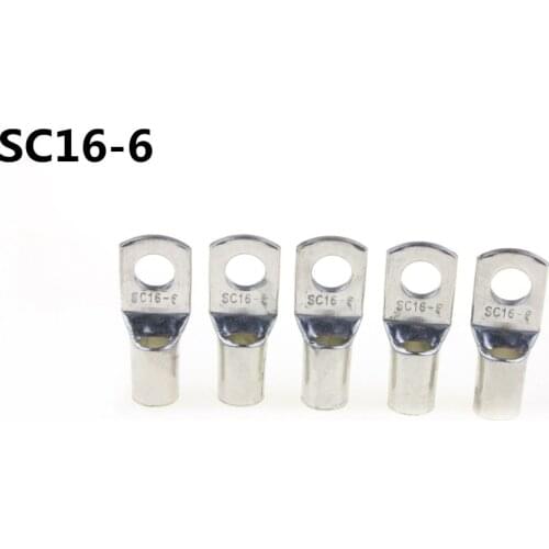 SC 16-6 Bolt Hole Tinned Copper Cable lugs Battery Terminals 16mm wire