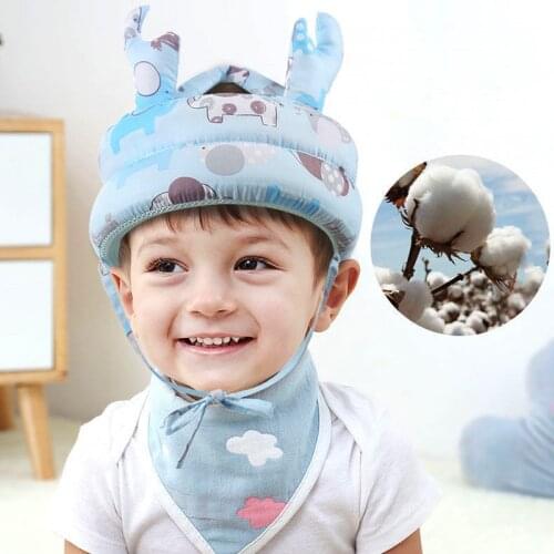 Anti-collision Baby Toddler Cap Kids Head Protect Hat Soft Breathable Children Safety Helmet Adjustable Head Security Protection