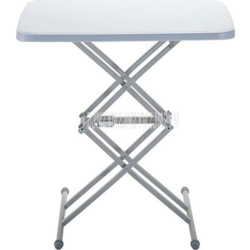 Foldable Outdoor Table Steel Frame Portable Camping Traval Picnic Table 4 Gear Height Adjustable Household Barbecue Table