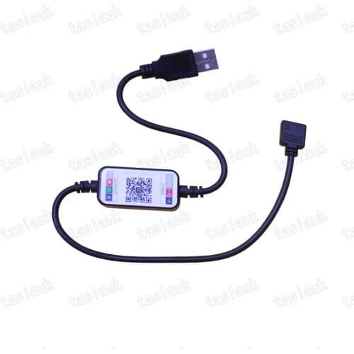 Smart 5v usb bluetooth controller 4pin 5050 2835 rgb led strip light 4pin connector phone app contrl tape tv backlight decoratio