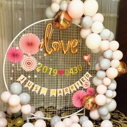 Wedding Grid Iron Arch Gold Wedding Backdrop Decor Stand Party Geometry Shaped Wrought White Square Iron Decoration