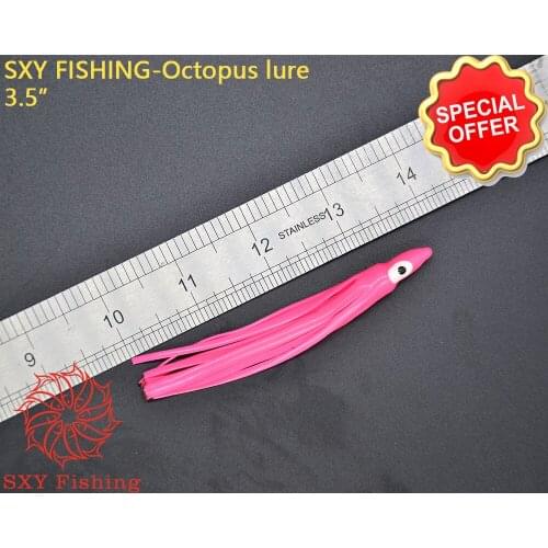 SXY FISHING 3.5 inch Octopus lure Octopus skirt White Octopus bait Soft fish with sea fishing