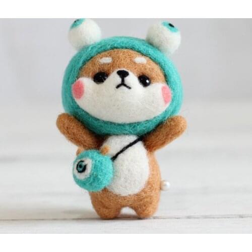 Creative Doll Wool Felt Craft DIY Non Finished Poked Set Handcraft Kit For Needle Material Bag Pack