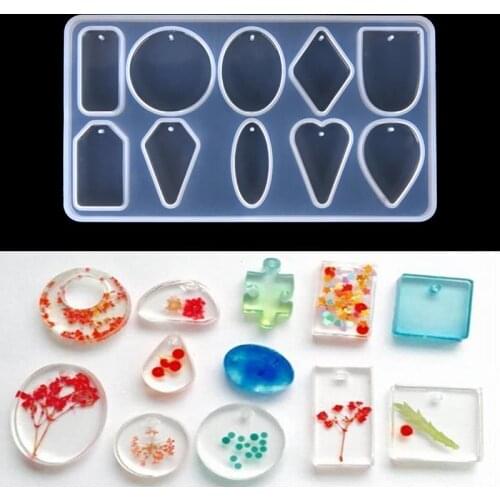 1/20pcs Puzzle Piece Gemstone Crystal Epoxy Resin Mold DIY Jewelry Pendant Making Tools Epoxy Clear Silicone Mould