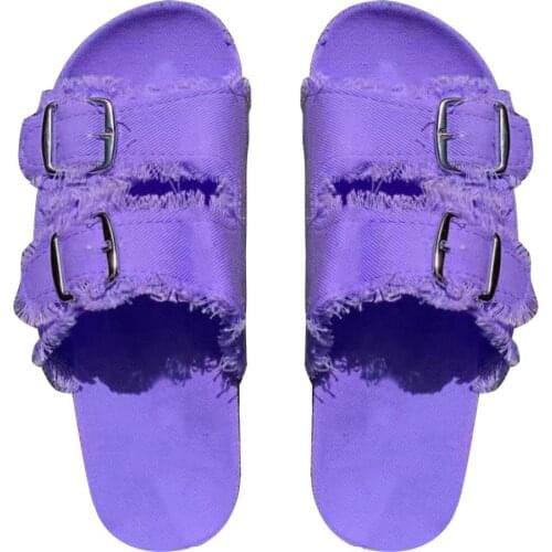1 Pair Sandals Double Buckle Anti Skid Rubber Womens Comfort EVA Slides Sandals for Outdoor