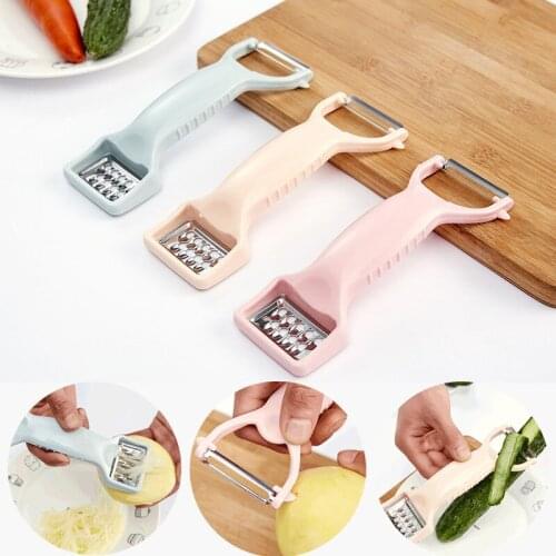 1Pcs Multi-function Grater Apple Peeler Kitchen Vegetable Carrot Gadget Fruit Paring Knife Double Head Vegetable Julienne Peeler