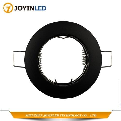 10pcs/lot Black Color Round Recessed Ceiling Led Light Fixture GU10 MR16 Spotlight Frame Zinc Alloy Lamp Fitting