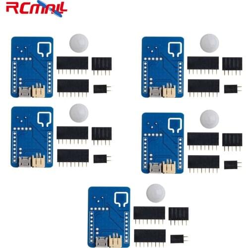 5PCS ESP32-CAM PCB Shield with Micro USB Interface+Male Female Pin Header for ESP32-CAM AI-Thinker Board