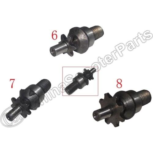 6 7 8 Tooth 6T 7T 8T Front Pinion Sprocket 47CC 49CC Mini Moto Pocket Dirt Pit Bike ATV 25H T8F 10MM Thread