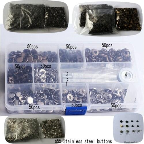 655 Stainless steel snap buttons 10mm metal combined button Factory outlet price