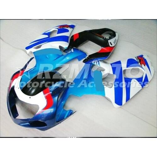 ACE KITS New ABS Injection Fairings Kit Fit For SUZUKI GSX-R600 GSX-R750 K1 2001 2002 2003 GSX-R600 k1 01 02 03 Whie Blue R1